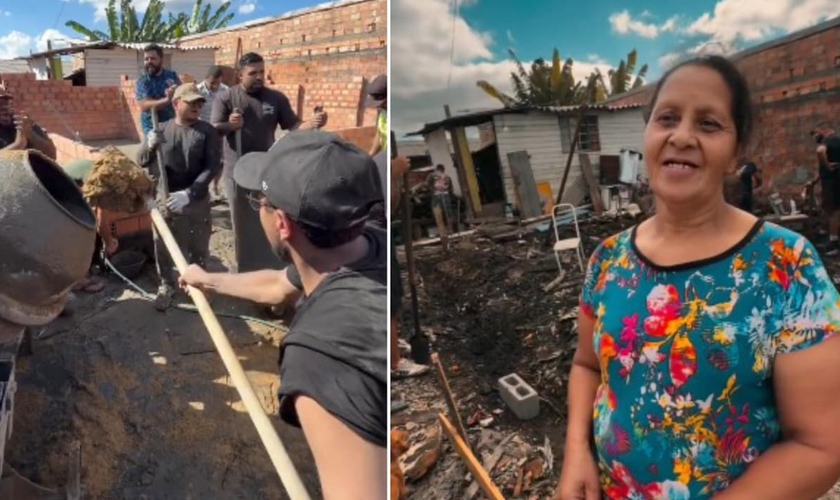 Membros da Igreja O Brasil Para Cristo estão construindo a nova residência. (Foto: Reprodução/Instagram/Felipe Nassar/Reprodução/Instagram/OBPC Lages).
