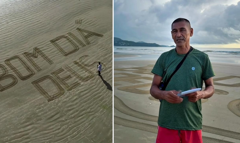 Afonso inspira os moradores com suas mensagens de fé. (Foto: Reprodução/Instagram/Olhar De Itapema/Tudo de Itapema)