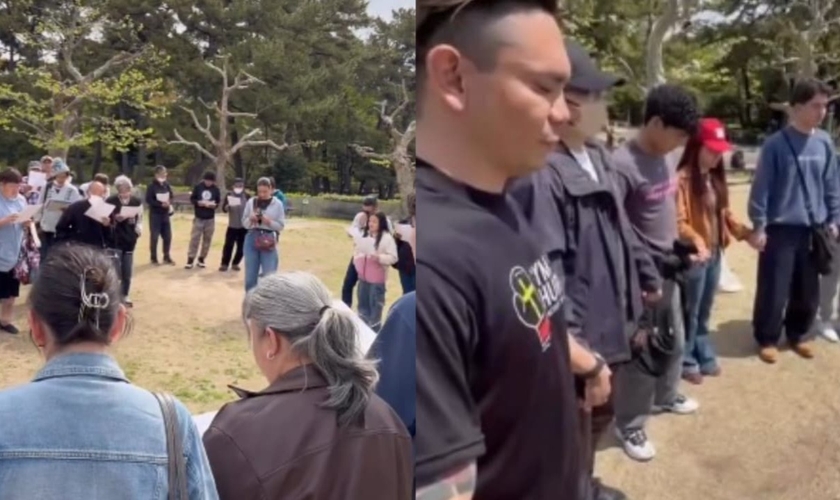 Mais de 50 japoneses em situação de rua participaram do culto. (Foto: Reprodução/Instagram/Marcos Sogabe).