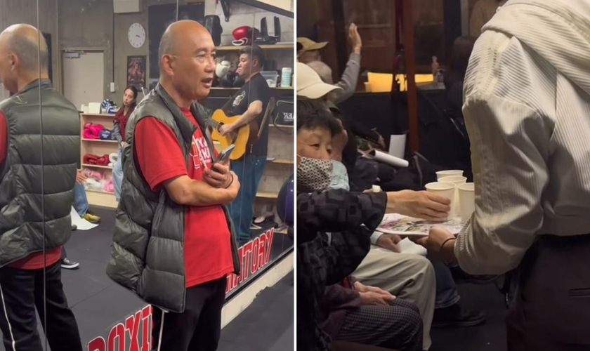 A Santa Ceia na academia japonesa. (Foto: Reprodução/Instagram/Marcos Sogabe)