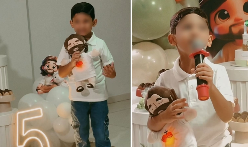 Derek louvando na festa. (Foto: Reprodução/Instagram/Priscila Chagas)