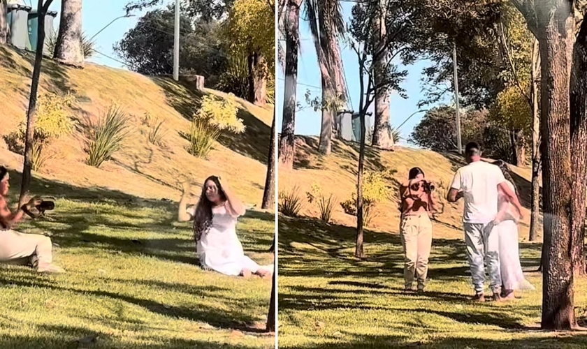 O ensaio fotográfico da gestante. (Foto: Reprodução/Instagram/Kristhie)