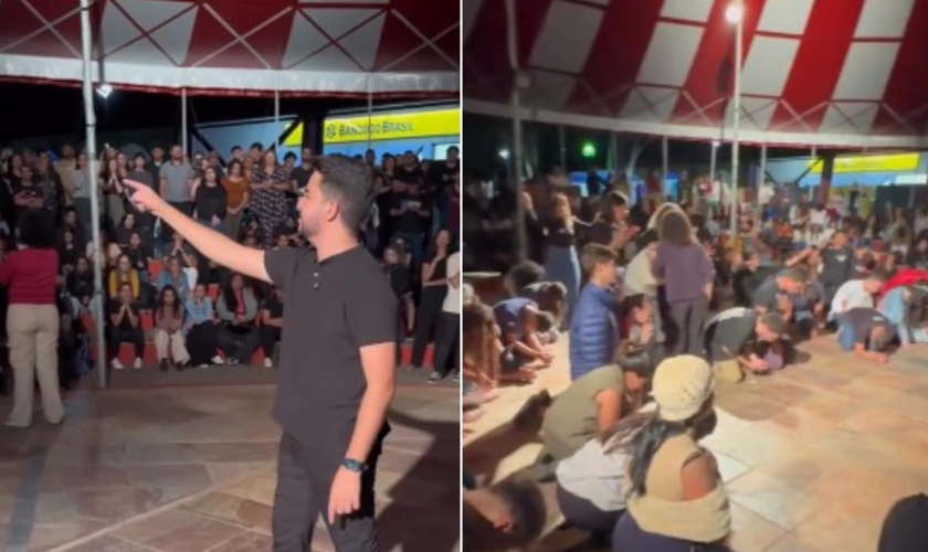 O aluno foi impactado ao ouvir o Evangelho durante um culto da missão “Aviva Universitário”. (Foto: Reprodução/Instagram/Lucas Teodoro).