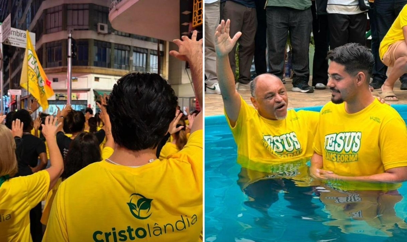 A ação evangelística em SP. (Foto: Reprodução/Instagram/Missões Nacionais)