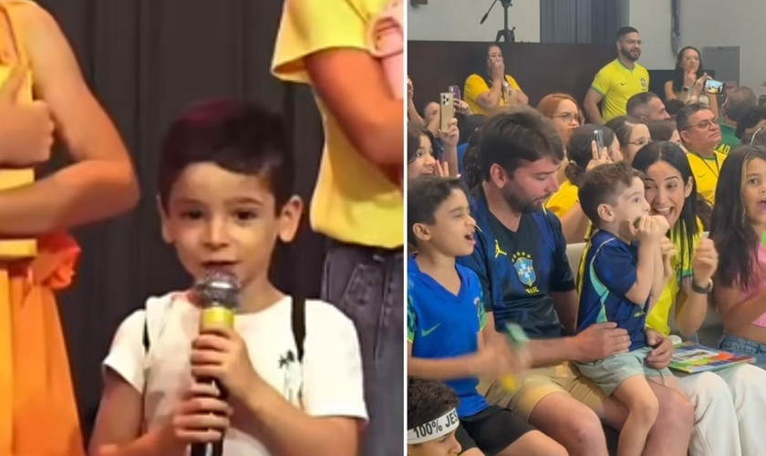 Bernardo Maciel no culto. (Foto: Reprodução/Instagram/Salomão Liberato Jr)