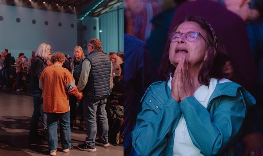 Os participantes intercederam pelos irmãos perseguidos no evento. (Foto: Portas Abertas Alemanha).