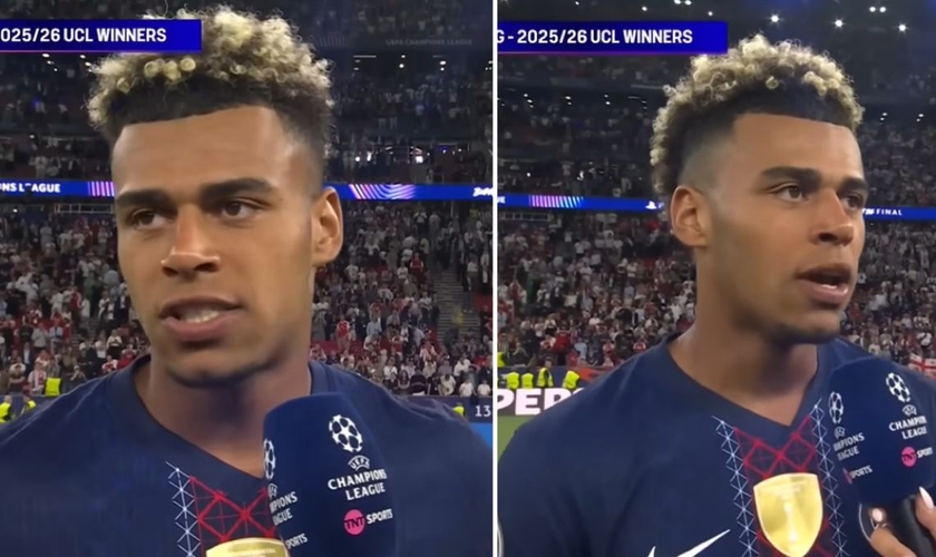 Désiré Doué. (Foto: Reprodução/YouTube/TNT Sports Football)