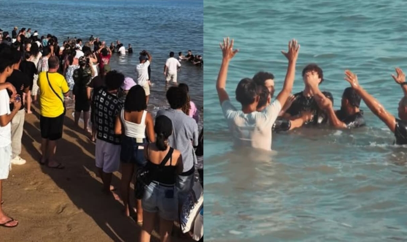 O batismo foi realizado na Praia de Quarteira. (Foto: Reprodução/Instagram/fabio.improvavel/Reprodução/Instagram/ccralgarve).