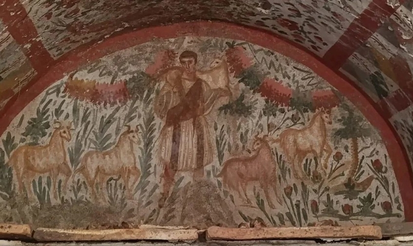 O afresco é a imagem de Cristo mais bem preservada já encontrada. (Foto: Ministério da Cultura e Turismo da Turquia).
