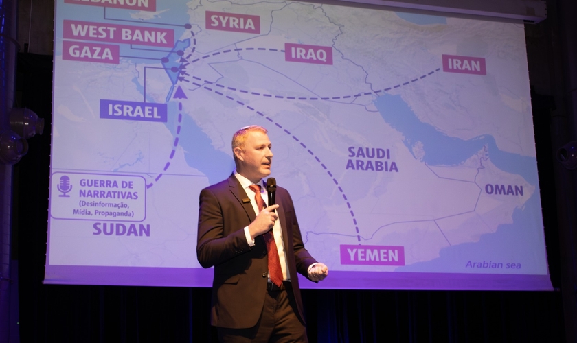 Major Rafael Rozenszajn, porta-voz das Forças de Defesa de Israel (IDF). (Foto: Paula Cohn)