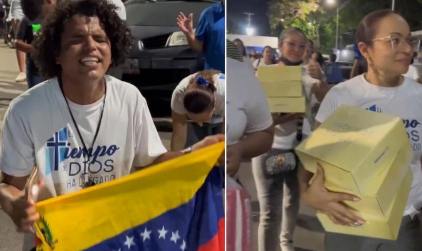 A Comunidade Cristã Kairos promoveu adoração e oração nas ruas. (Foto: Reprodução/Instagram/CCKAIROSOFFICIAL).