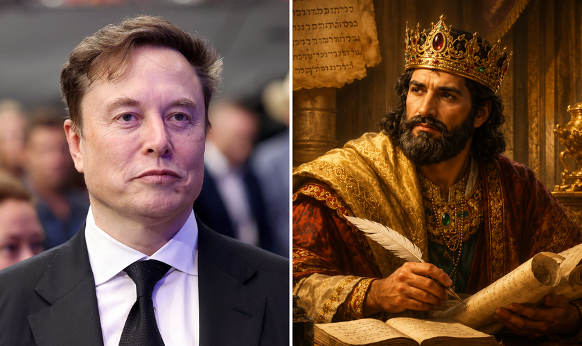 Elon Musk e o Rei Salomão. (Foto: Wikipedia)