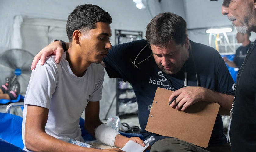 O hospital de campanha da Samaritan’s Purse funciona 24 horas. (Foto: Samaritan’s Purse).