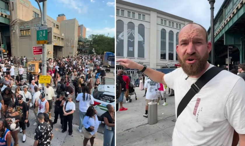 O evangelista Philip Renner evangelizou em frente ao local do show. (Foto: Reprodução/Instagram/Philip Renner)