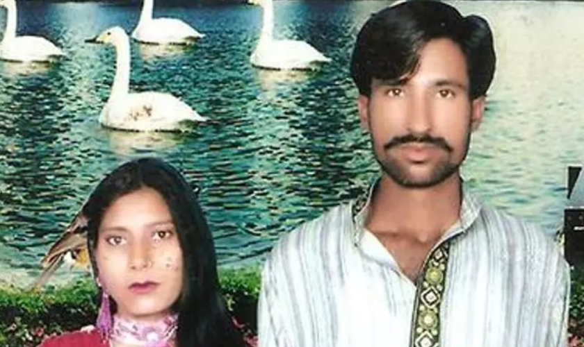 O casal cristão Shahzad Masih e Shama Bibi. (Foto: Reprodução/ACN)