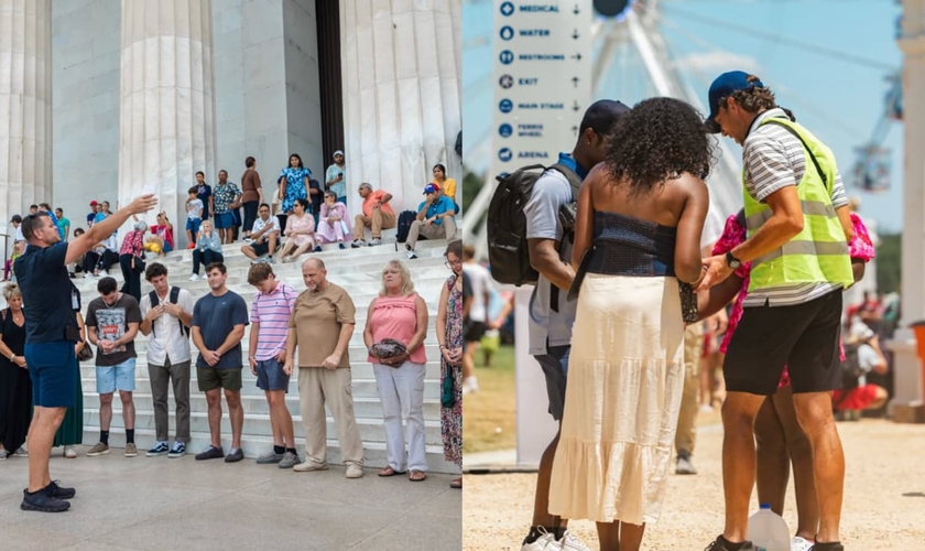 Mais de 1.300 cristãos evangelizaram em Washington. (Foto: Instagram/celebrateamericadc).