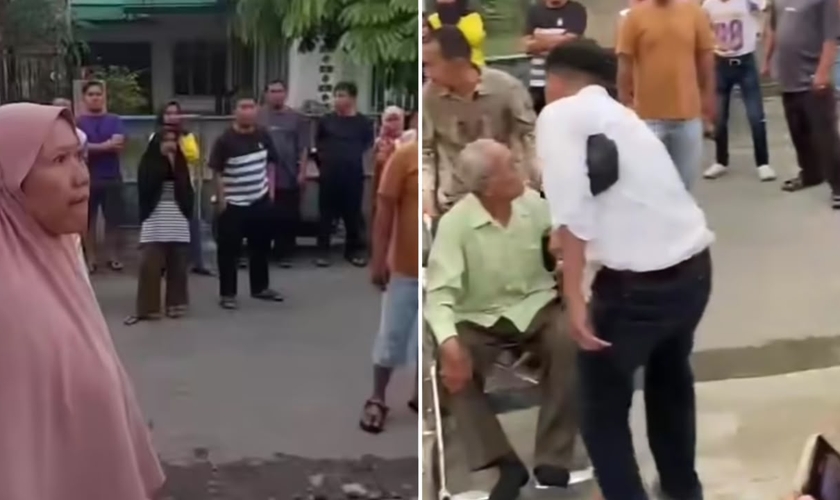 Os muçulmanos interromperam o culto e forçaram os cristãos a deixar o templo. (Foto: Reprodução/Instagram/SUA RAKYAT MEDAN)