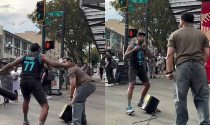 O evangelista Shaunte foi agredido nas ruas de Seattle. (Foto: Reprodução/Instagram/prideless_ministries).