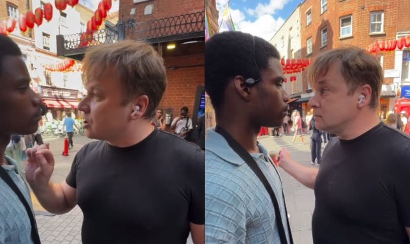 Jesse Samuel Ngoma foi hostilizado por um homem enquanto evangelizava na rua. (Foto: Reprodução/Instagram/Jesse Samuel Ngoma).
