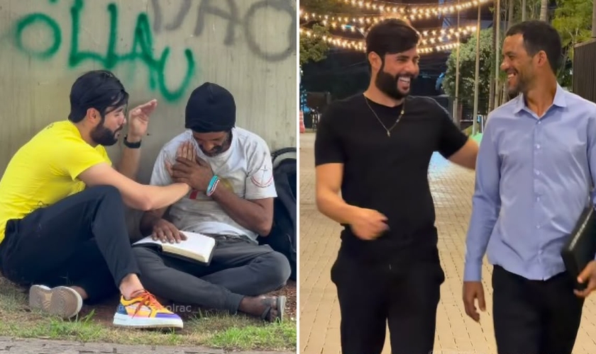 Jefferson e Thiago nas ruas. (Foto: Reprodução/Instagram/Thiago Solrac)