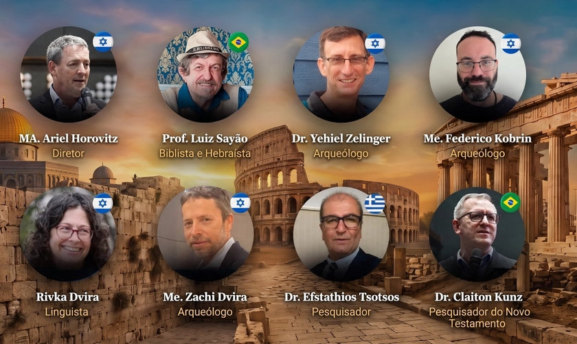 Palestrantes confirmados para o 9º Congresso Internacional de Arqueologia Bíblica, que será realizado em São Paulo. (Foto: Divulgação)