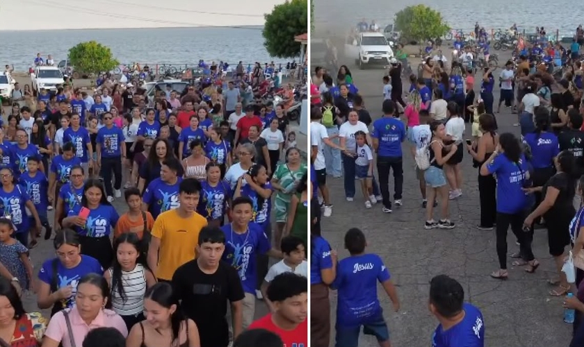 O acidente ocorreu durante a caminhada em Terra Santa. (Foto: Reprodução/Redes Sociais)