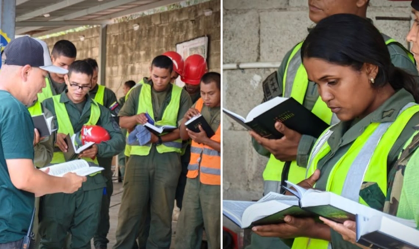 Vítimas, socorristas e moradores receberam a Palavra de Deus. (Foto: Reprodução/Instagram/HeartCry Missionary Society)