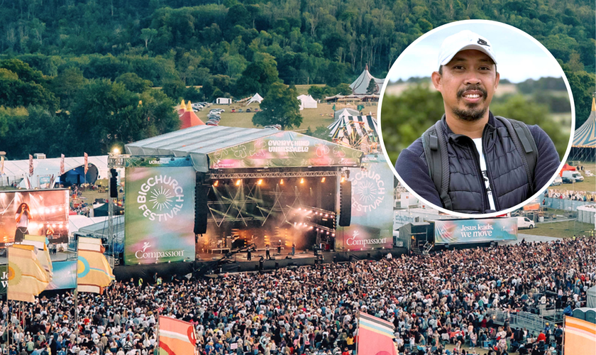 Pastor Robert Guanco foi atingido por queda de uma grande placa durante o Big Church Festival. (Fotos: GoFundMe/Bigchurchfestival)