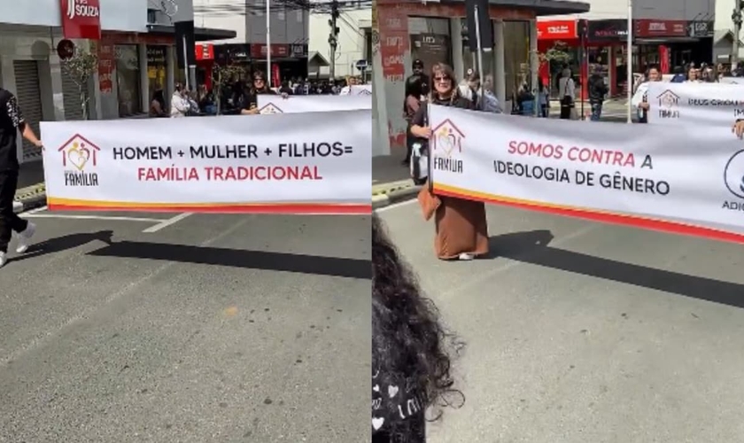 A igreja exigiu mensagens sobre a visão bíblica de família no desfile. (Foto: Reprodução/Instagram/ieadicara).