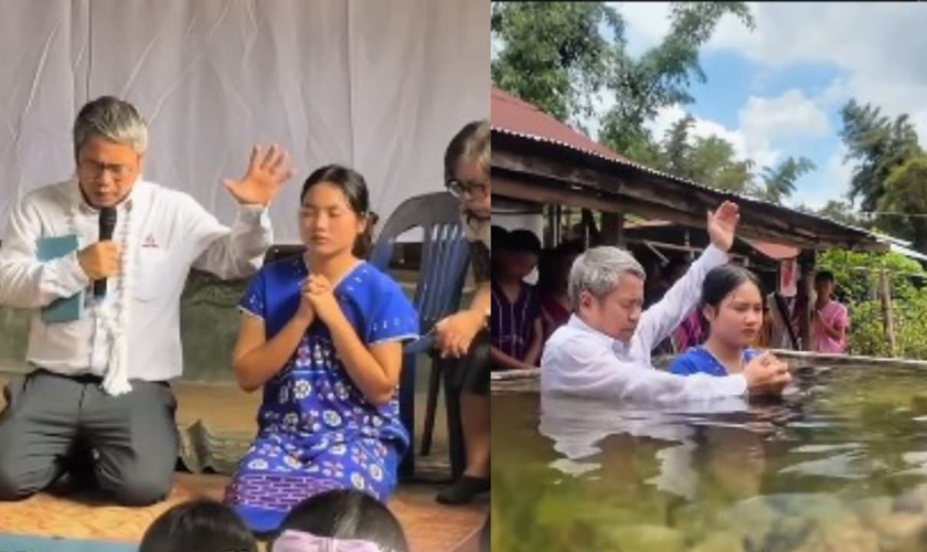 Paw Ne Moo foi batizada dentro de um campo de refugiados na Tailândia. (Foto: Reprodução/Instagram/ofagnerjr).