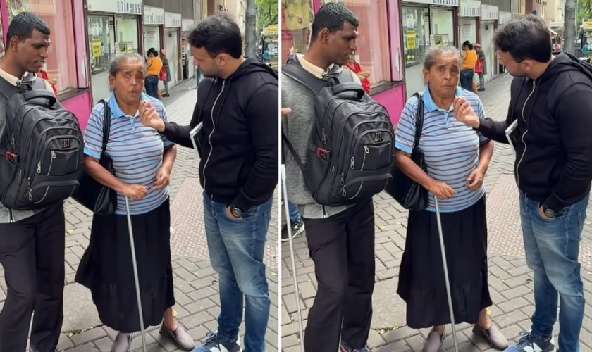 A idosa inspirou milhares de pessoas com sua fé. (Foto: Reprodução/Instagram/Matheus Alves) 