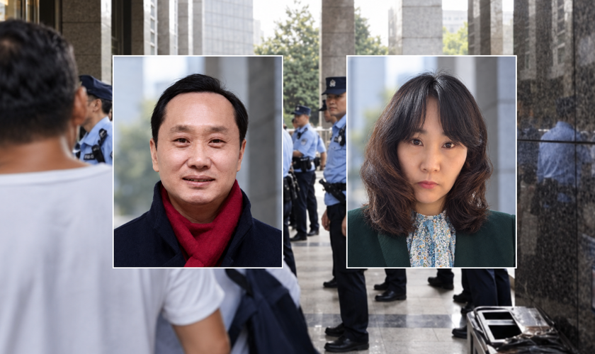 Pastor Zhou Zixun e a esposa Cui Jinyoung. (Foto: ChinaAid/Igreja Jiaquan).