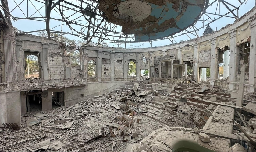 A Igreja Boas Novas ficou em ruínas. (Foto: Facebook/A Faith Under Siege).