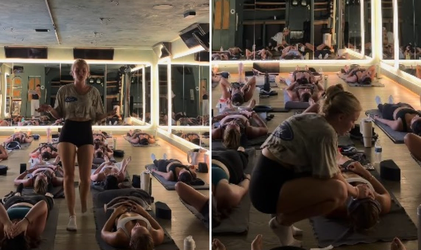 A professora orou pelas alunas durante a aula nos EUA. (Foto: Reprodução/Instagram/Olivia Janse van Rensburg)