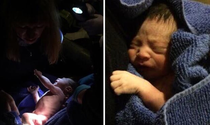 O bebê foi encontrado envolto em toalhas com o cordão umbilical ainda quase 'inteiro'. (Foto: Facebook/ Bishop Octavio Cisneros)