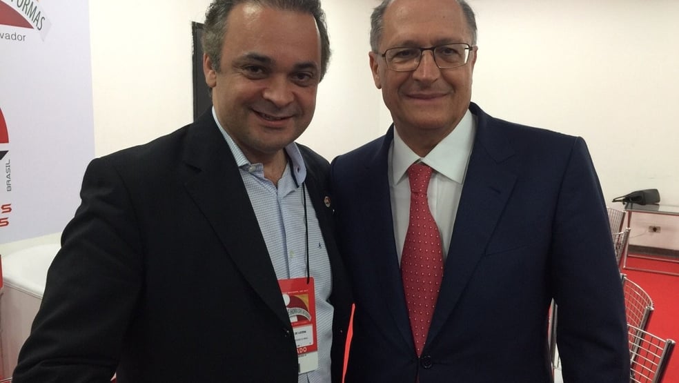 Roberto de Lucena e Geraldo Alckmin no 3º Congresso UGT