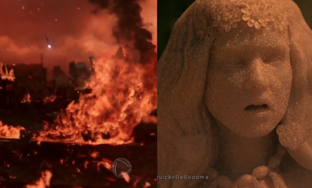 Destruição de Sodoma e mulher como