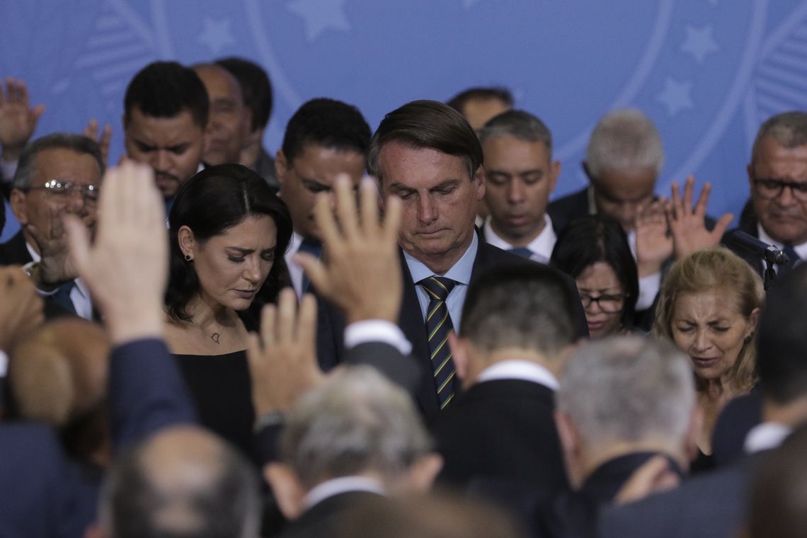 Esta casa estava carente da Palavra de Deus, diz Bolsonaro em culto no Palácio do Planalto