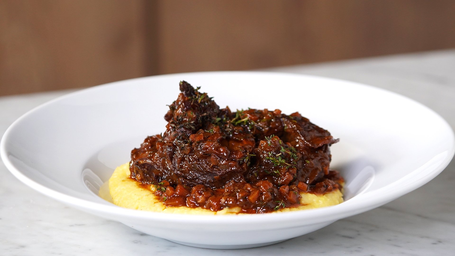 Ossobuco com polenta