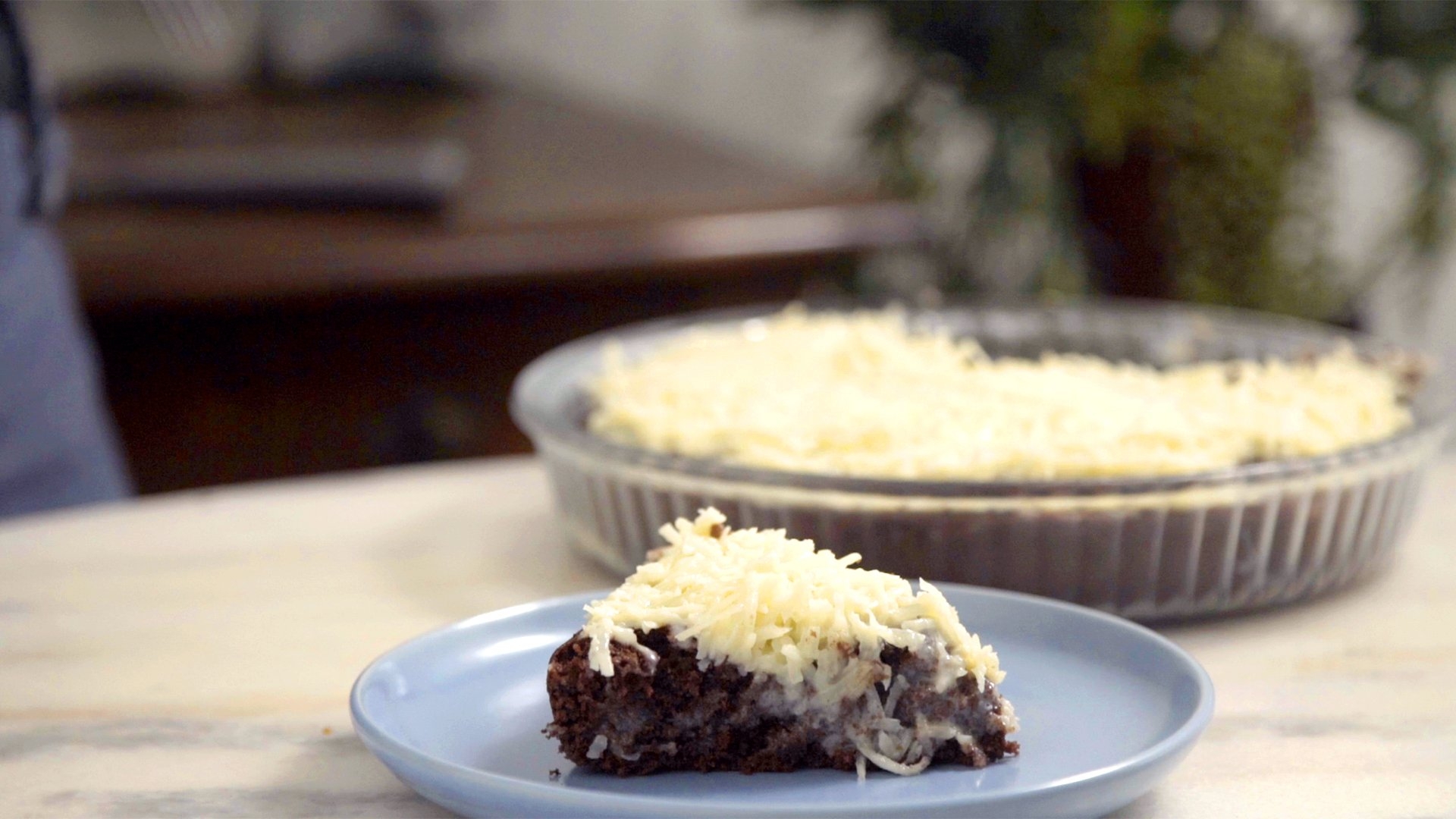 Bolo de chocolate e coco