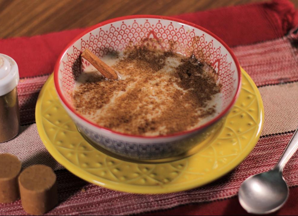 Arroz-doce com paçoca 