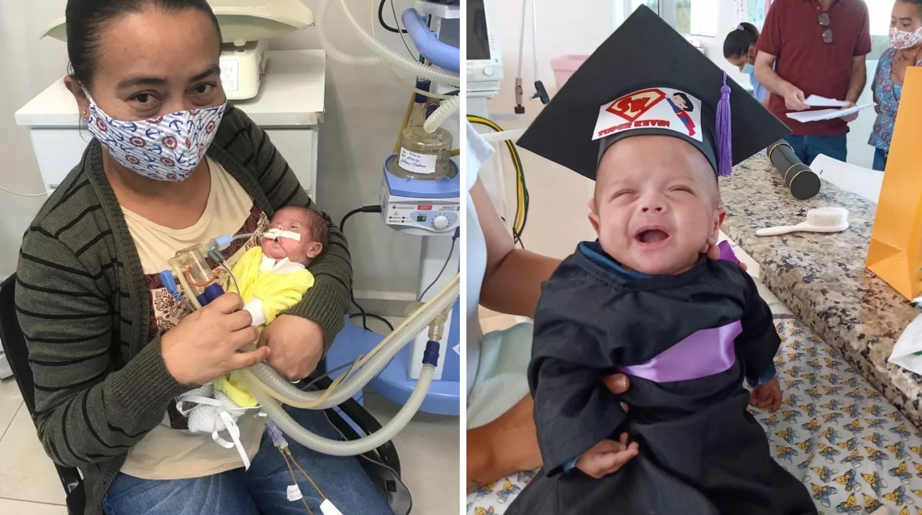 “Deus o colocou na minha vida e não ia tirar”, diz mãe de bebê que nasceu com 620 gramas