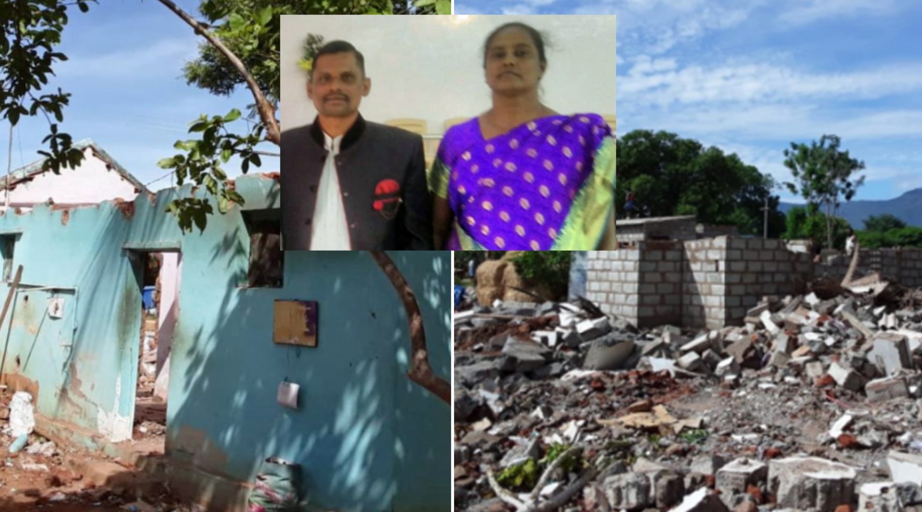 Pastor e esposa são espancados e têm casa e igreja destruídas por retroescavadeira
