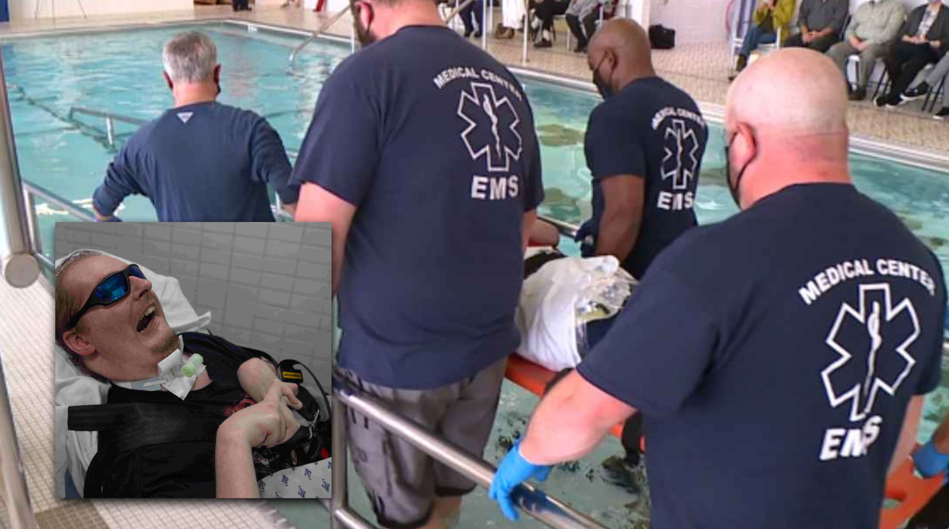 Homem paralisado há 15 anos é batizado com ajuda de familiares e amigos