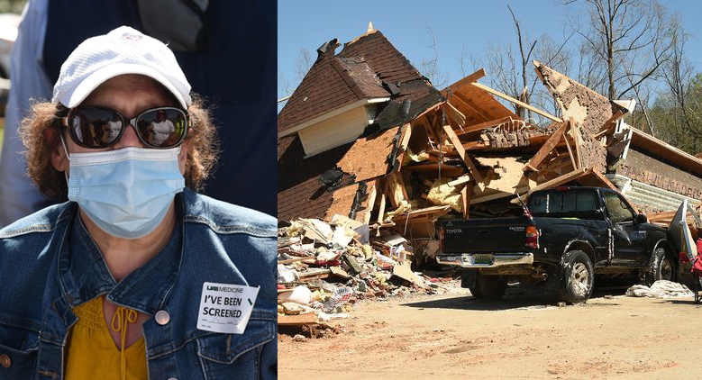 Mulher diz que tornado parou após oração: “Deus está no controle de tudo”