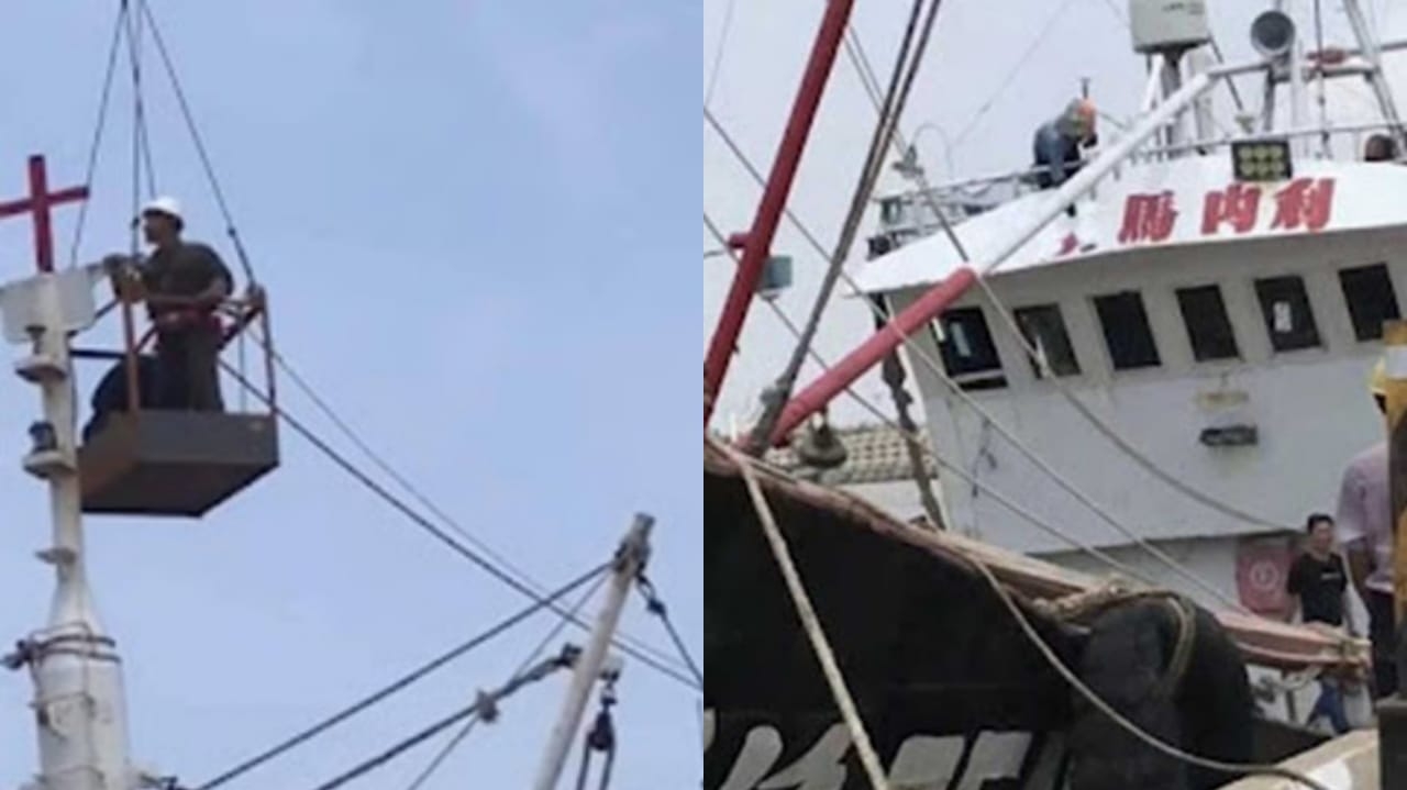 China remove cruzes dos barcos de pescadores cristãos e ameaça proibir pesca