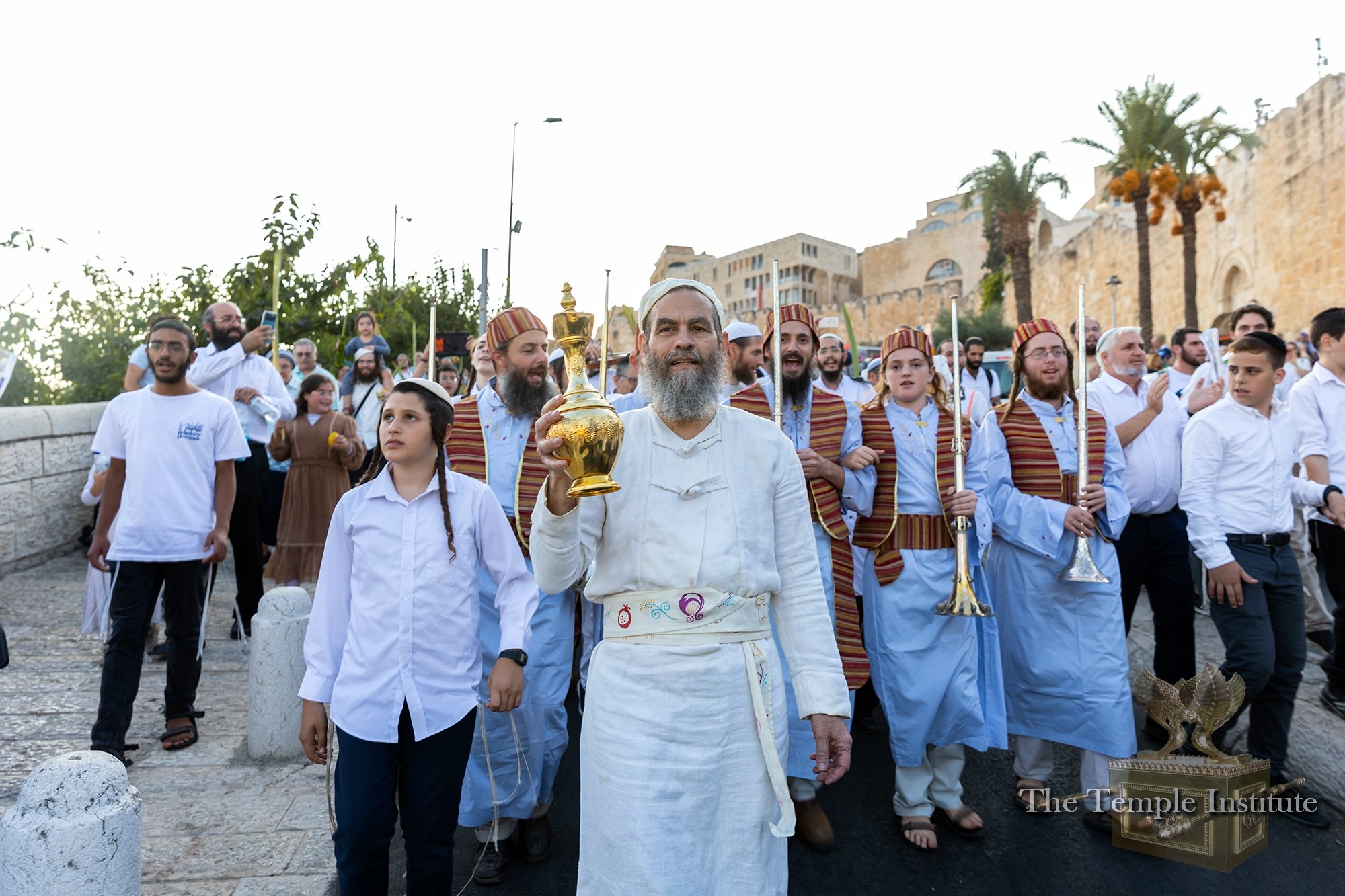 Levitas reencenam ritual de Sucot em preparo para o Terceiro Templo