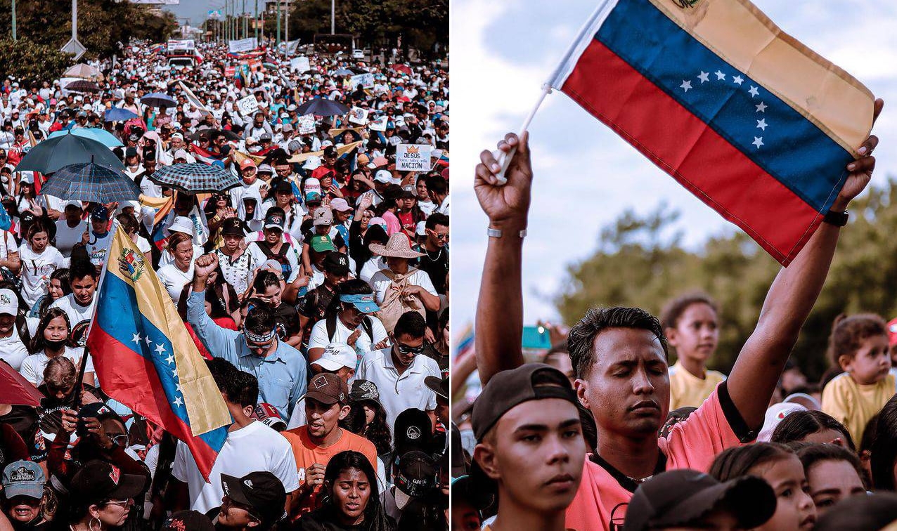 Mais de 8 mil cristãos vão às ruas orar pela ‘restituição’ da Venezuela