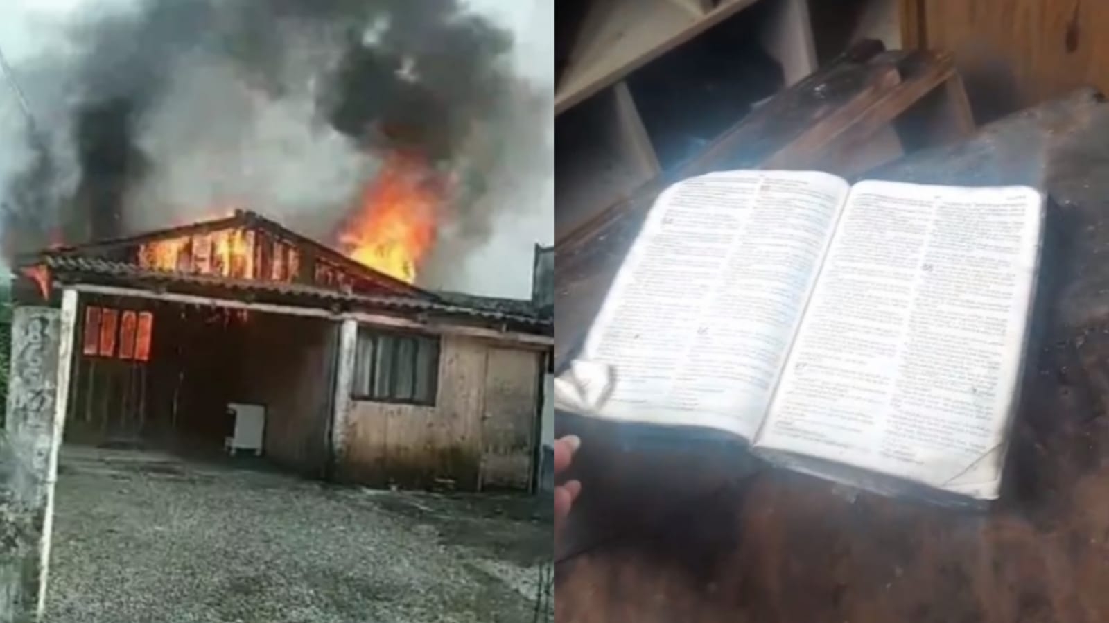 Bíblia fica intacta após incêndio destruir casa em Santa Catarina