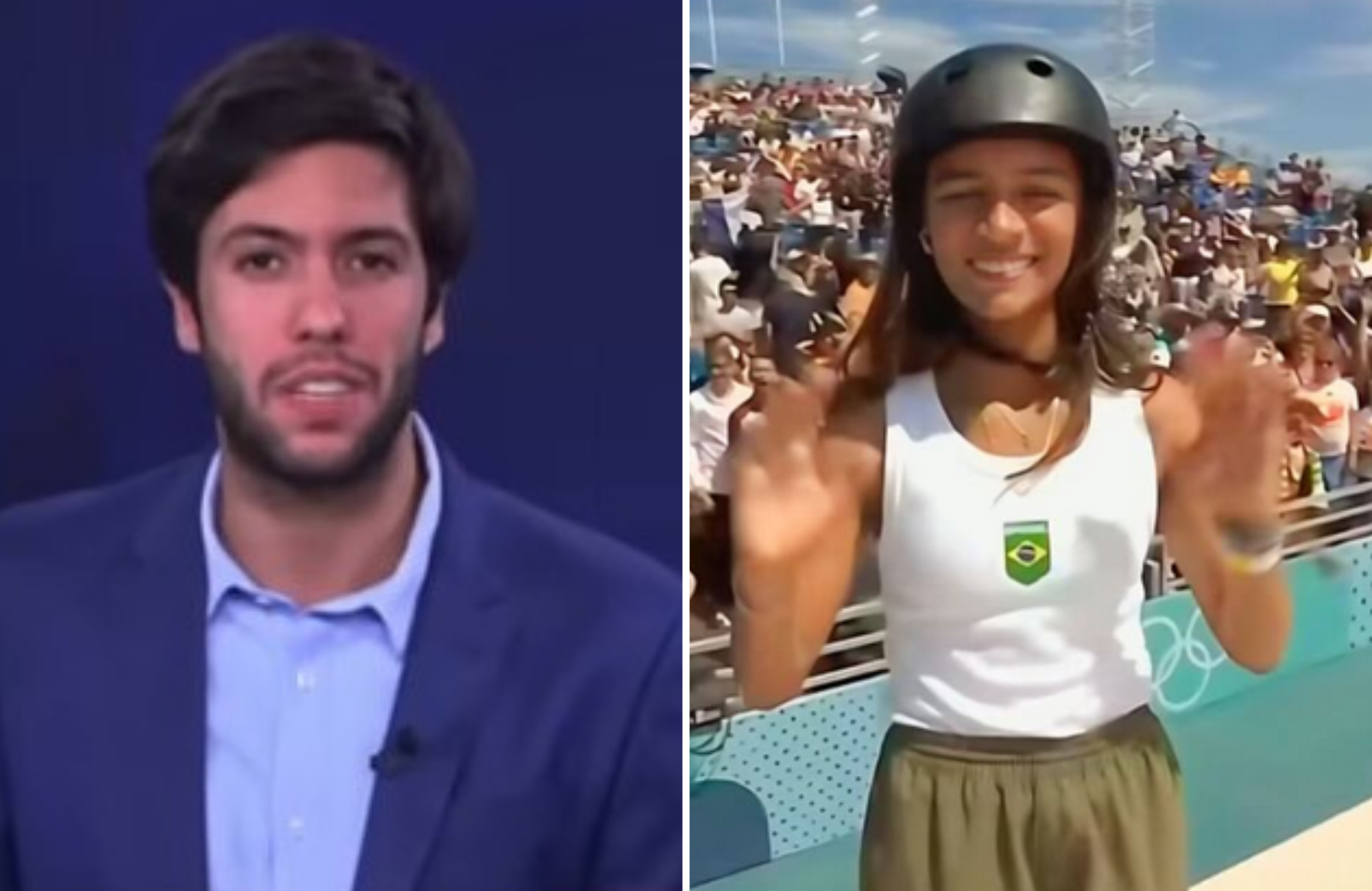 Caio Coppolla cita Josué 1:9 na CNN Brasil para Rayssa Leal: ‘O Senhor está com você’